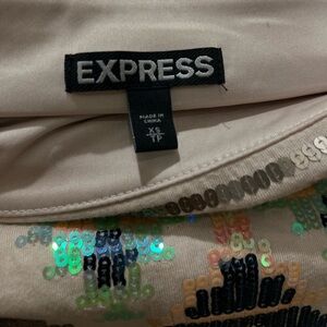 Express Multicolor Sequin Skirt